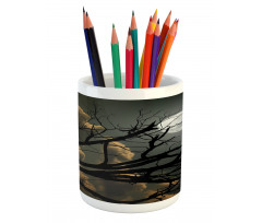 Bare Branches and Full Moon Pencil Pen Holder