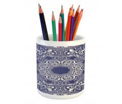 Curly Leaves Pencil Pen Holder