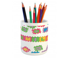 Smile Text Written Art Pencil Pen Holder