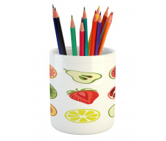 Kiwi Strawberry Apple Peach Pencil Pen Holder