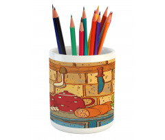 Kitchen Table Cuisine Theme Pencil Pen Holder