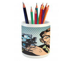 Comic Strip Photographer Pencil Pen Holder