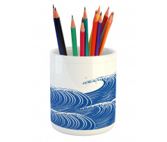 Wave Splashes Aquatic Pencil Pen Holder