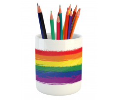 Watercolor Rainbow Flag Love Pencil Pen Holder