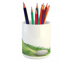 Tee Box with Flag Abstract Pencil Pen Holder