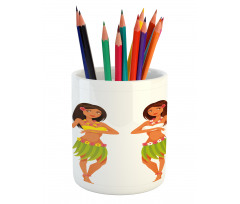 Exotic Floral Costumes Pencil Pen Holder