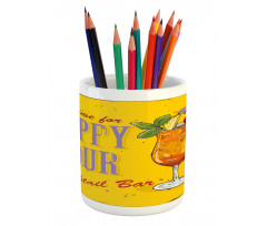 It is Time for Happy Hour Pencil Pen Holder