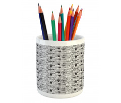 Comic Funny Rabbits Pencil Pen Holder