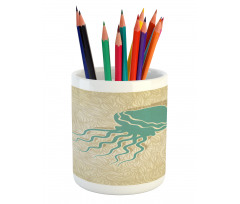 Beach Summer Ocean Pencil Pen Holder