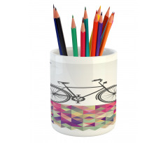 Bike over Color Mosaic Pencil Pen Holder