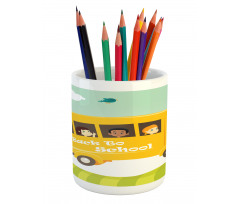 Back to School Lettering Pencil Pen Holder