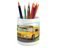 Driver Laughing Funny Pencil Pen Holder