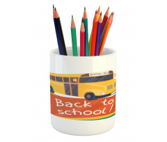 Back to School Subject Pencil Pen Holder