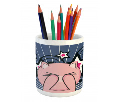 Piggie on Stars and Rays Pencil Pen Holder