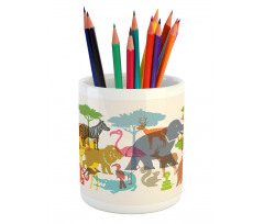 Colorful Shapes Art Pencil Pen Holder