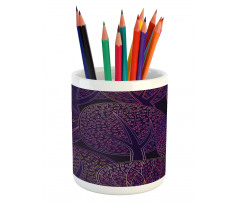 Forest Colorful Pattern Pencil Pen Holder