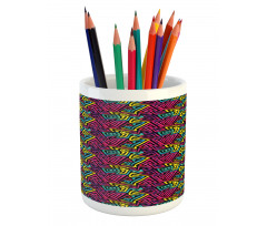 Modern Colorful Maze Design Pencil Pen Holder