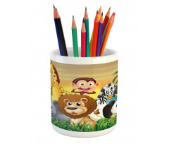 Funny Animals Forest Pencil Pen Holder