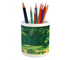 Outdoor Scene Exotic Pencil Pen Holder