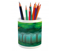 Foggy Deep Forest Pencil Pen Holder