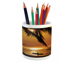 Costa Rica Surfer Pencil Pen Holder