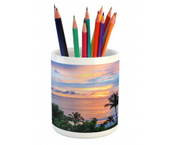 Serene and Tropical Pencil Pen Holder