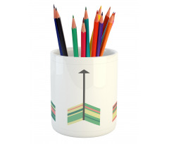 Colorful Symbol Illustration Pencil Pen Holder