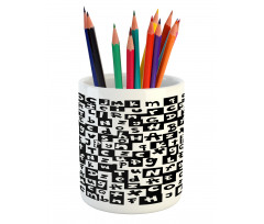 Funky Irregular Letters Pencil Pen Holder