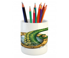 Ship Porthole Tentacles Pencil Pen Holder