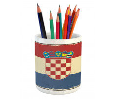 Vintage Look National Flag Pencil Pen Holder