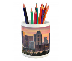 Los Angeles Skyline Orange Sky Pencil Pen Holder