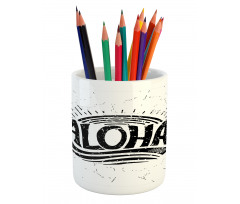 Calligraphy in Grunge Drawing Pencil Pen Holder