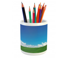 Puffy Clouds Nature Theme Pencil Pen Holder