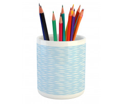 Clear Sky Fluffy Clouds Pencil Pen Holder