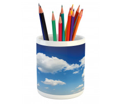 Fluffy Cloudscape Daylight Pencil Pen Holder