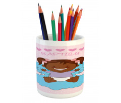 Child Flying on Clouds Pencil Pen Holder