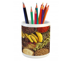 Traditional Herbs in Bowls Pencil Pen Holder