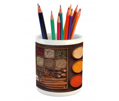 Peppers Cardamom Chili Cloves Pencil Pen Holder