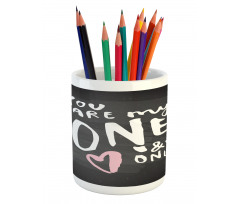 Bold Typography Pencil Pen Holder