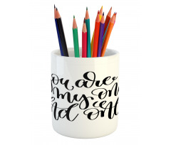 Bold Handwritten Pencil Pen Holder