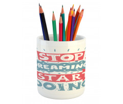 Funky Bicolour Positive Art Pencil Pen Holder