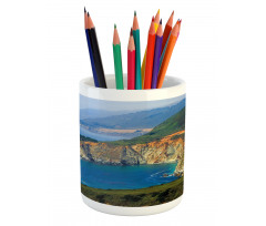 California Coast Mountains Pencil Pen Holder