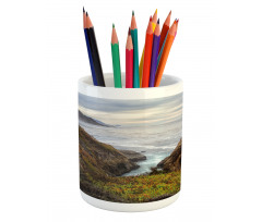 Ocean Coast Hazy Landscape Pencil Pen Holder