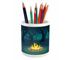 Campfire Woods Night Pencil Pen Holder