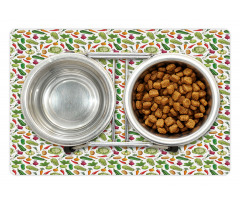 Detailed Colored Foods Pet Mat