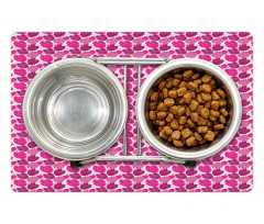 Pink Color Palette Leaves Pet Mat