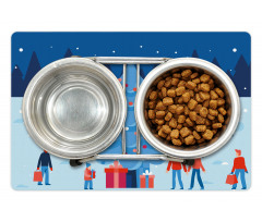 Christmas Scene Night Pet Mat