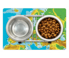 High Detailed Map of Europe Pet Mat