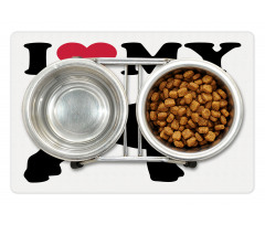 I Love My Terrier Dog Love Pet Mat