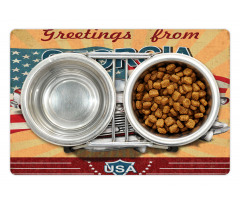 Touristic Greeting Pattern Pet Mat